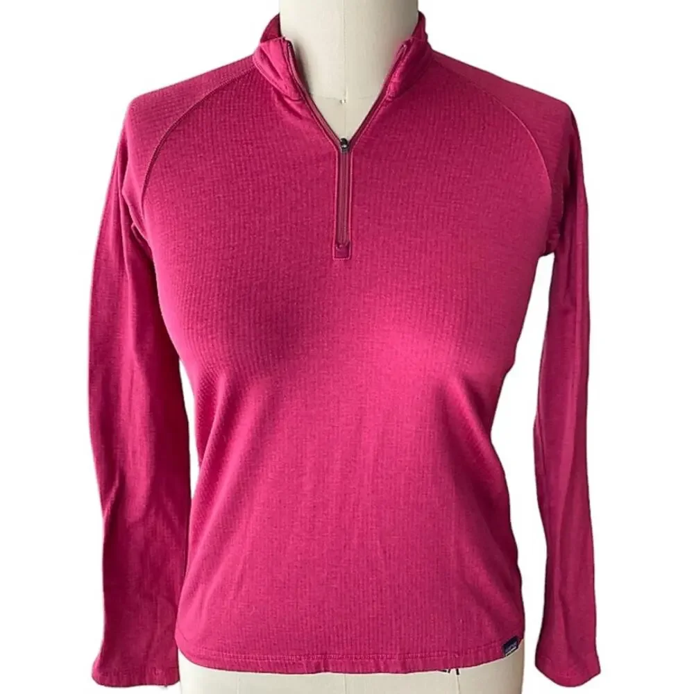 PATAGONIA Heavyweight Red Capilene Baselayer Long Sleeve Top ~ Girls Size XXL